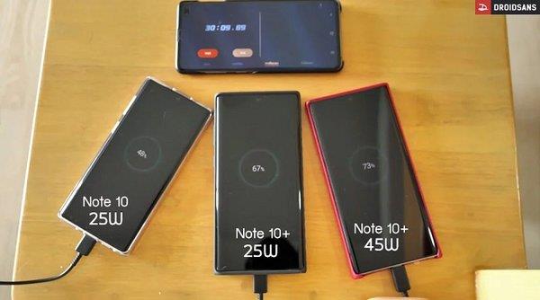 Galaxy Note 10+支持45W快充 实测满电仅需57分钟(2)